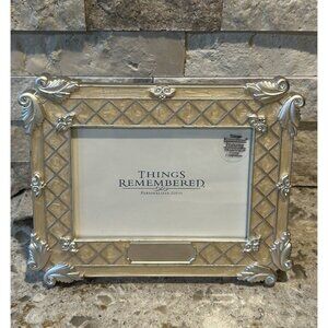 Picture Frame Swarovski Crystals Swirled Gold Enamel Picture Frame